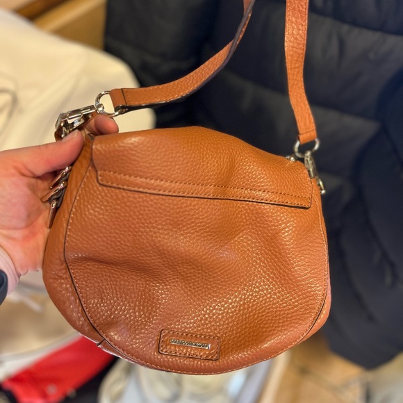 Rebecca Minkoff Cognac Studded Saddle Crossbody - Picture 3 of 4